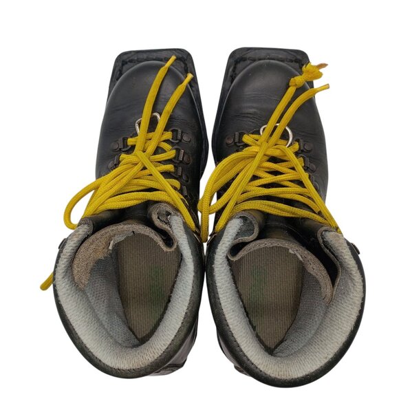 Vintage Asolo Alaska‎ Boots Womens Size 7.5 Black Leather Vibram Sole Hiking 90s - Picture 7 of 12